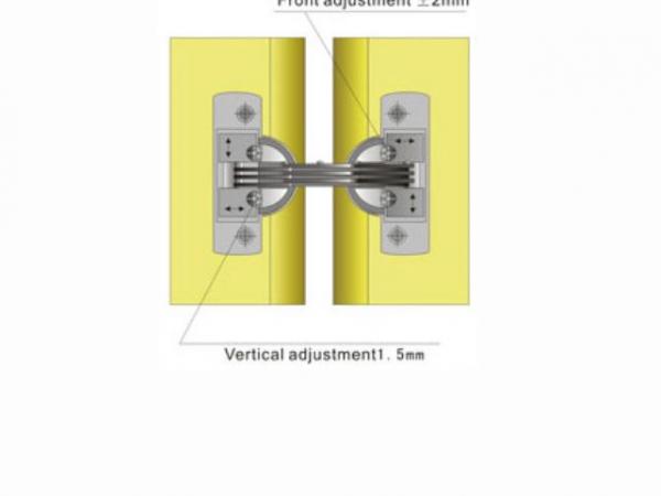 Bản lề cánh bướm, lắp âm cánh cửa gổ, khoét cánh mòi 45 độ - ZC119